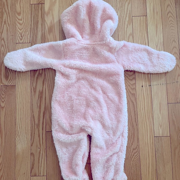 Carter’s Infant Girls Fuzzy Peach Snowsuits - Picture 2 of 4